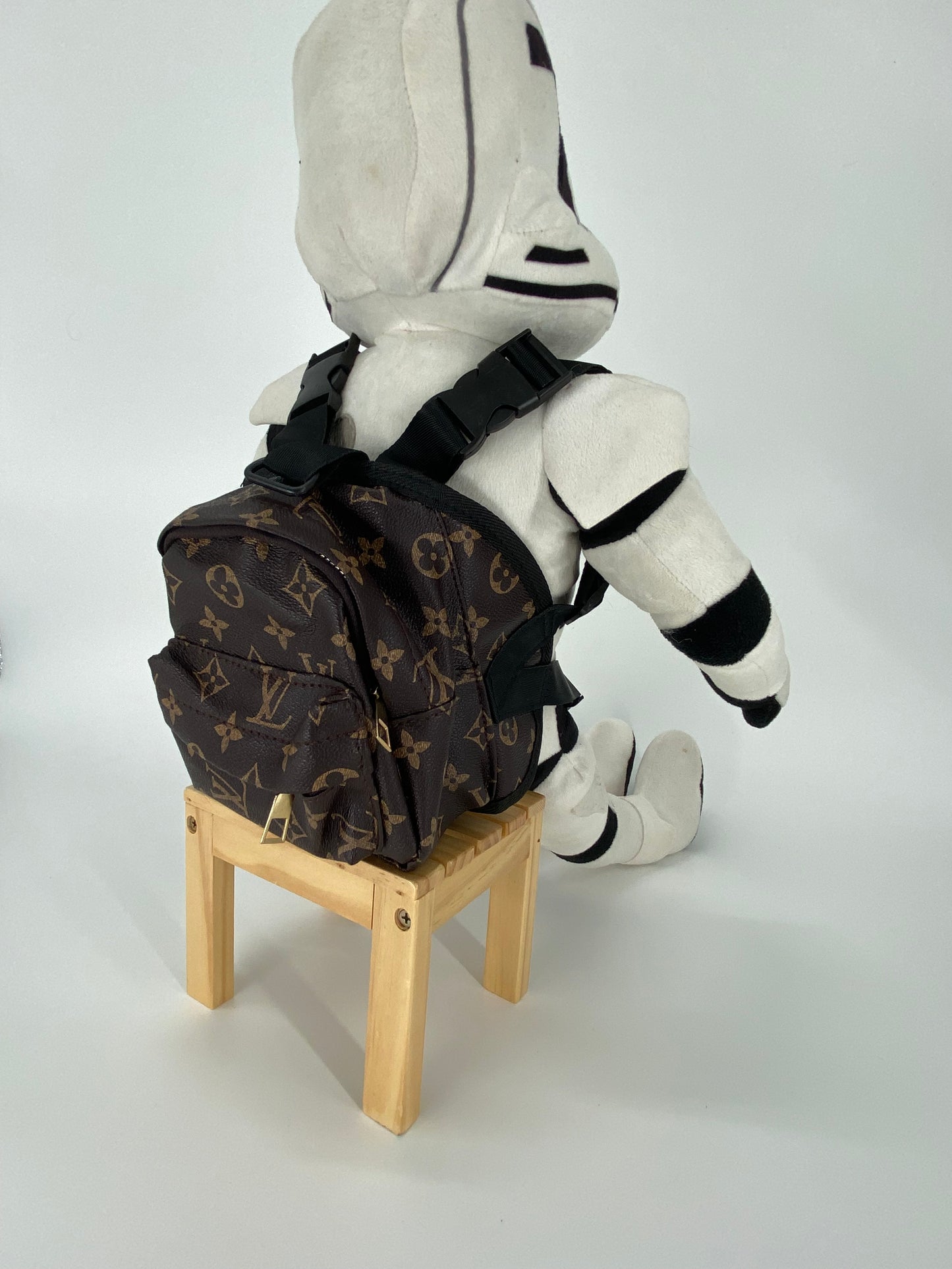 Mini luxury designer dog harness backpack.