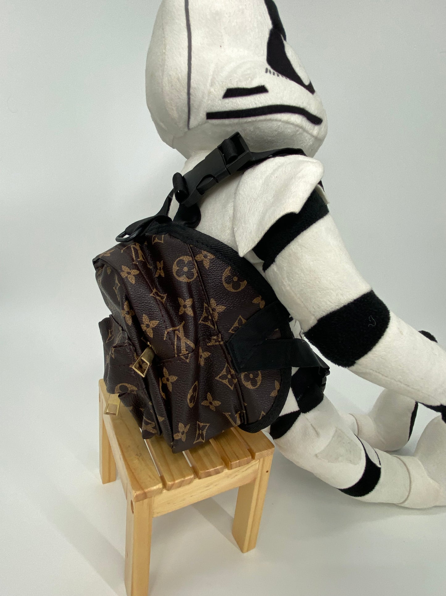 Mini luxury designer dog harness backpack.