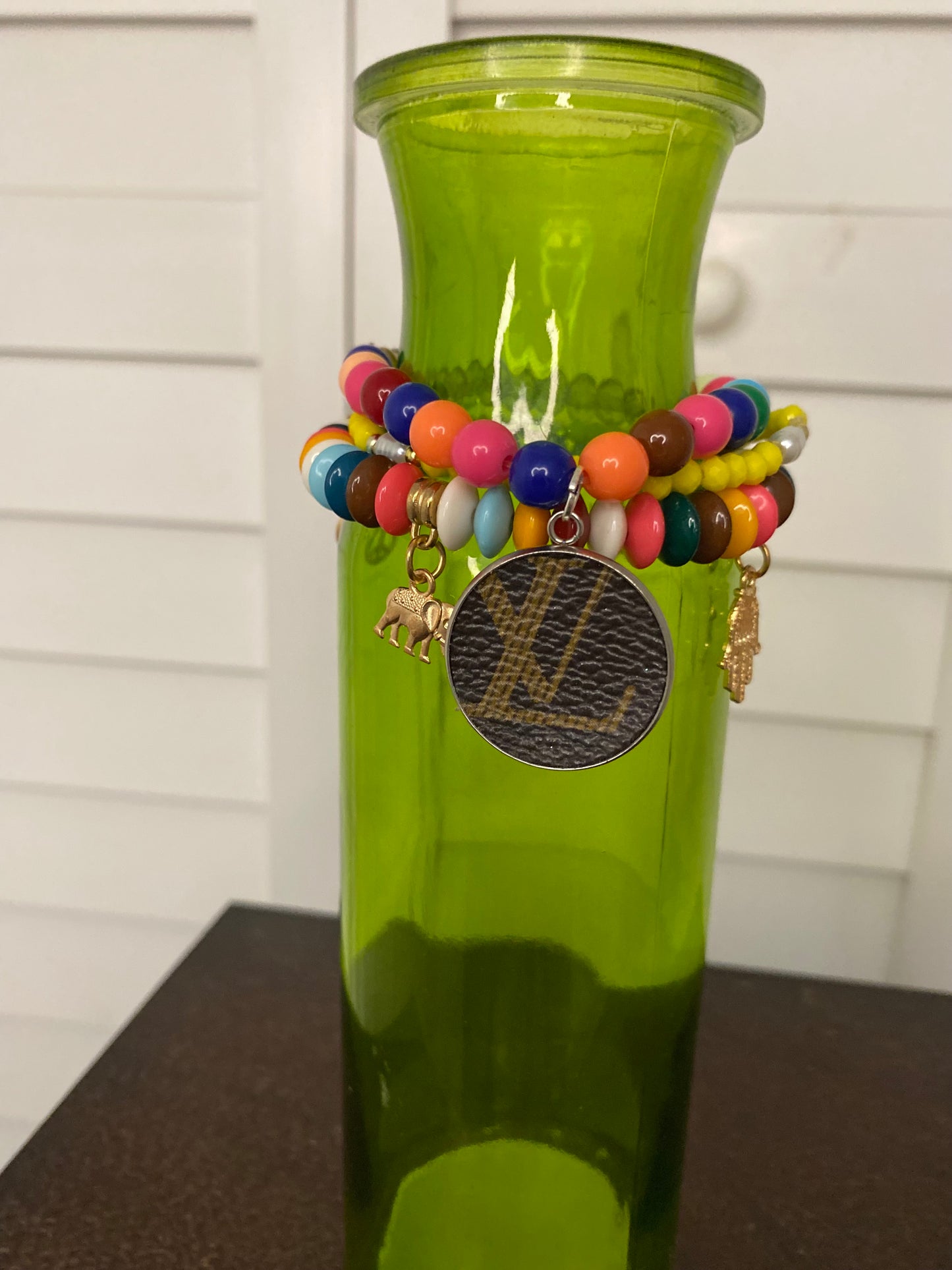 Set of 3 Beaded Designer Charm Bracelets