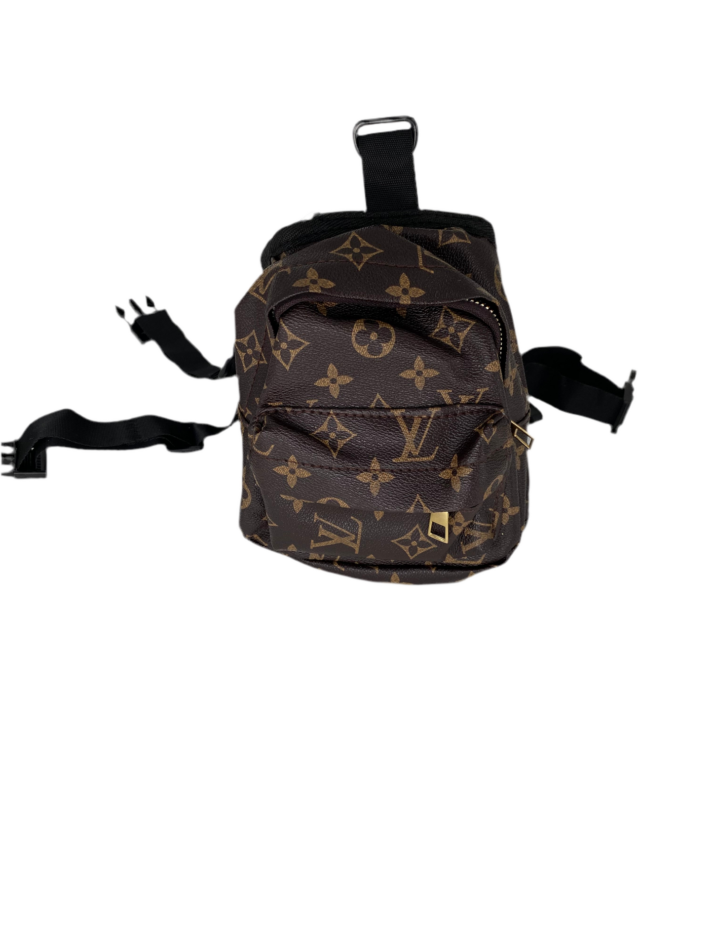 Mini luxury designer dog harness backpack.